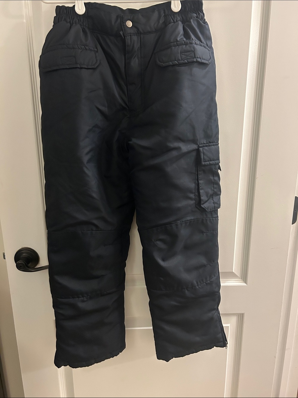 Kids Black Insulated Snow Pants